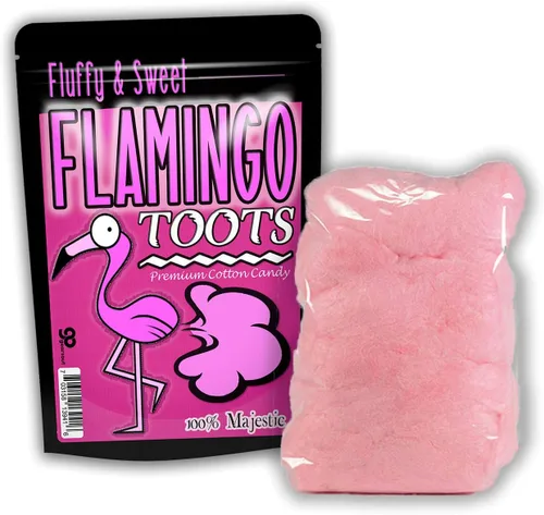 Flamingo Toots Cotton Candy Gags - Algodón con aroma a azúcar, sin gluten, rosa, niñas, adolescentes, mujeres, amantes del flamenco, regalos