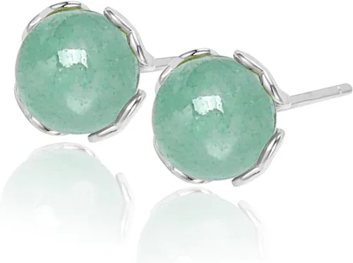 Miniatura 109 de Jade Earrings Studs,Green Jade Earrings for Women,925 Sterling Silver Earrings Studs for Sensitive Ears,Handmade Jade Earrings for Birthday