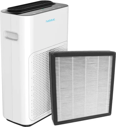 Miniatura 3 de Habitat Filtro de repuesto para purificador de aire, HEPA 13, carbón activado, PET, iones de plata (paquete de 1)