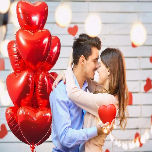 Miniatura 4 de 12 globos de aluminio con forma de corazón rojo, globos de 18 pulgadas, decoraciones de papel de aluminio adecuados para fiestas de cumpleaños