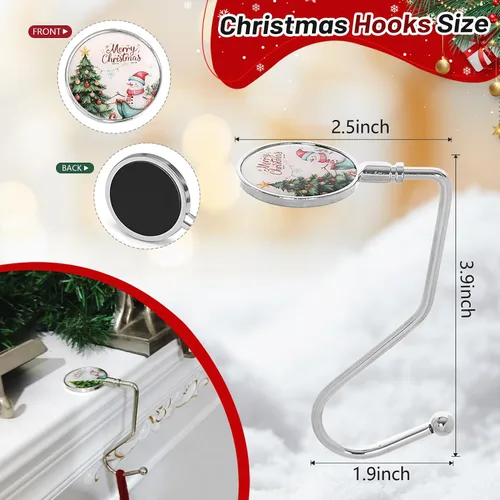 Miniatura 7 de Paquete de 2 medias de Navidad, medias de Navidad familiares grandes de 18 pulgadas, medias de punto de colores mixtos colgantes (2 mezclas)