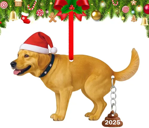 Miniatura 8 de FaCraft Marco de Fotos Navideño para Perro - Adornos Navideños 2025, Mejores Adornos para Perros para Decoraciones de Árbol de Navidad, Adornos