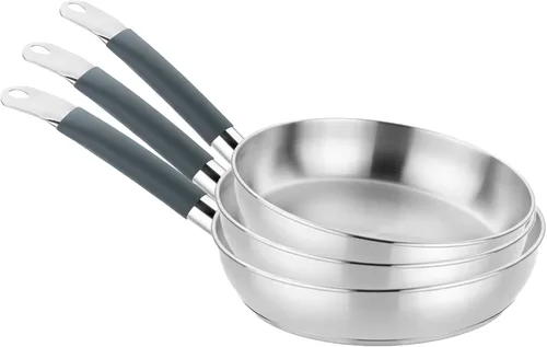 Miniatura 12 de BRA COOKWARE Master - Sartén profesional de 9.5 pulgadas, sartén de acero inoxidable, compatible con todas las estufas, sartén de inducción