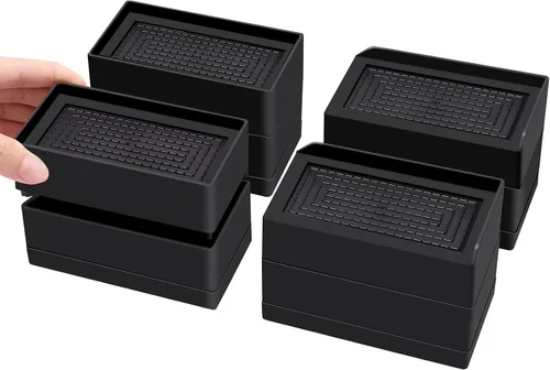 Flechazo Paquete de 8 elevadores de muebles para cama, 2 o 4 pulgadas, resistentes, ajustables, con alfombrillas antideslizantes para cama,