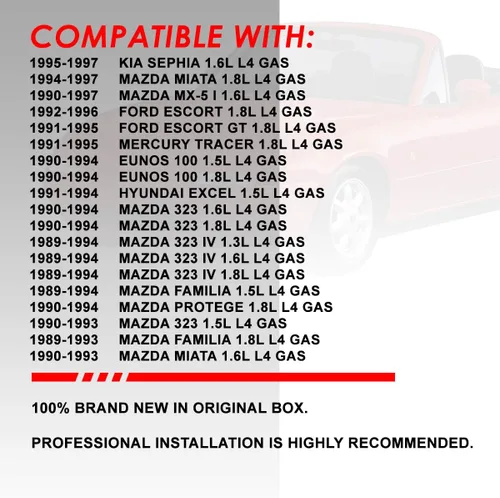 Miniatura 5 de Auto Dynasty Filtro de panel de aire de motor de alto caudal, reutilizable y lavable, compatible con Ford Escort/Mazda 323 MX-5 Miata