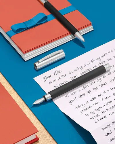 Miniatura 5 de Faber-Castell Ambition - Pluma estilográfica, resina negra, tamaño mediano