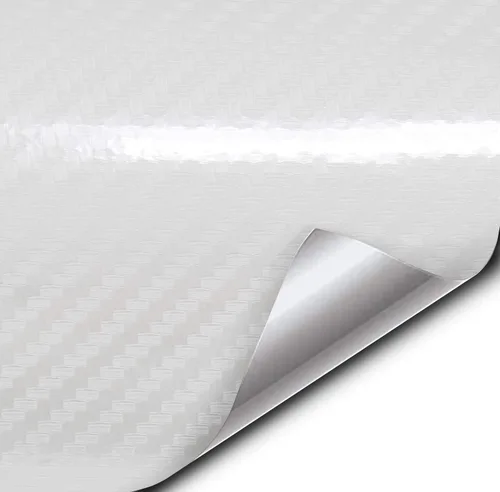 Miniatura 10 de VViViD Envoltura de vinilo epoxi de fibra de carbono de alto brillo para automóviles (10 x 5 pies, plateado)