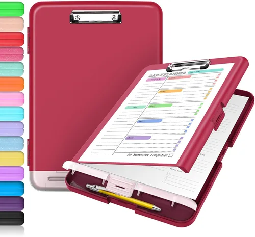 Miniatura 9 de Sooez - Sujetapapeles de documentos clínicos con almacenamiento, sujetapapeles de plástico resistente, de alta capacidad, con soporte para bolígrafo