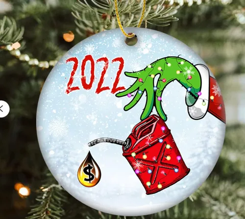 Miniatura 7 de Divertido adorno para árbol de Navidad de gas 2022, adornos de árbol de Navidad de gas aspirado, accesorios divertidos de cerámica para colgar