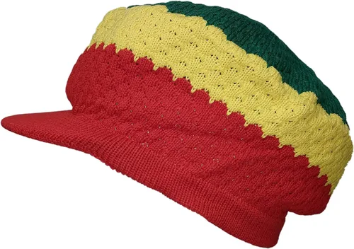 Miniatura 28 de Shoe String King SSK Rasta Knit Tam Hat Dreadlock Gorra con múltiples diseños y tamaños.