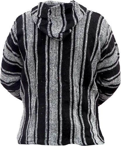 Miniatura 3 de Del Mex Sudadera mexicana estilo baja, poncho tipo sudadera con capucha, diseño de surf, estilo hippie, jerga