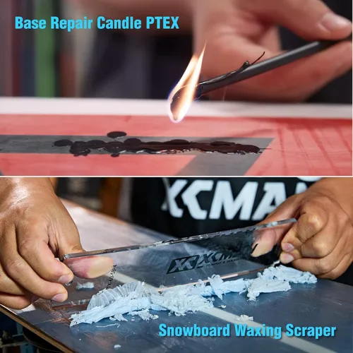 Miniatura 7 de XCMAN Kit Completo de Afinación y Depilación de Esquí y Snowboard con Plancha de Depilación, Cera Universal, Afinador de Borde, Cepillo, Raspador