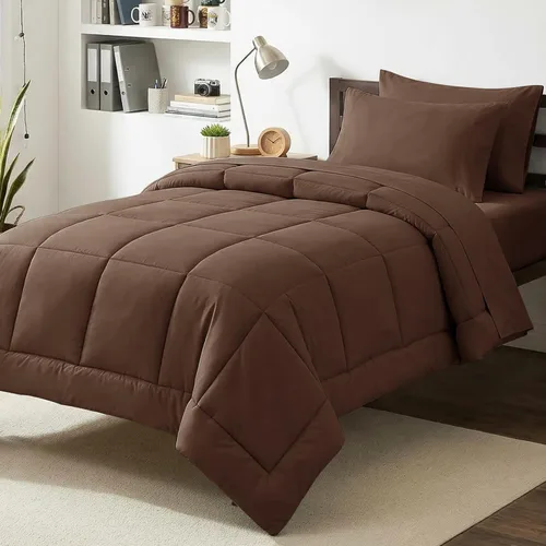 Miniatura 65 de CozyLux Juego de edredón tamaño King, color verde oliva, 7 piezas en una bolsa, edredón verde tamaño King, juegos de ropa de cama para todas