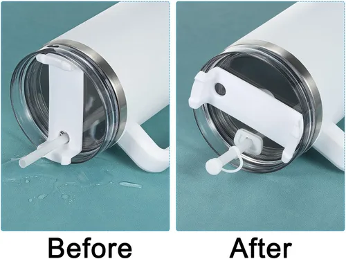 Miniatura 4 de PATIKIL Tapón de silicona para popote 2.0 de 40 onzas/30 onzas, juego de 9 accesorios para vasos que incluye 3 tapas para pajilla, 3 tapones