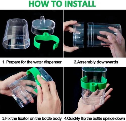 Miniatura 3 de Dispensador automático de agua para pájaros, alimentador de agua para pájaros, botellas, bebedor de loros, contenedor de alimentos de semillas