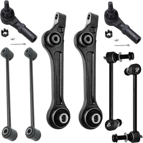 Miniatura 384 de Detroit Axle - Kit de brazos de control de extremo delantero de 8 piezas para Dodge Dakota 00-04, Durango 00-03, 4 brazos de control superior e