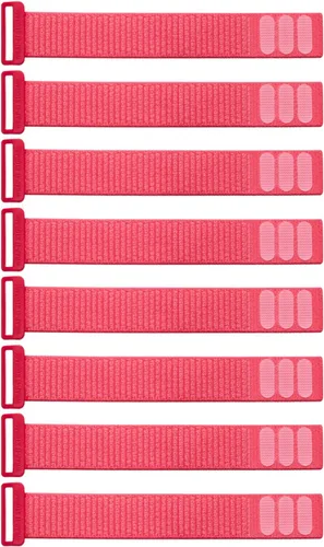 Miniatura 6 de Correas de cinta de almacenamiento Wrap-It - 12.7 cm (paquete de 8) Coral - Organizador de cables de electrodomésticos y bridas para cargadores