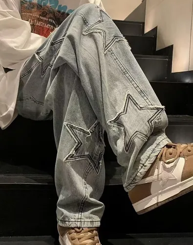 Miniatura 5 de Kisswow Y2k Star Jeans para mujer, lindos jeans para adolescentes, pantalones cargo Y2K para mujer
