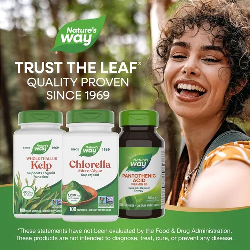 Miniatura 7 de Nature's Way Chlorella Micro-Algae, Superfood, Supports Antioxidant Pathways*, 1,230 mg per 3-Capsule Serving, Vegetarian, Non-GMO Project Verified