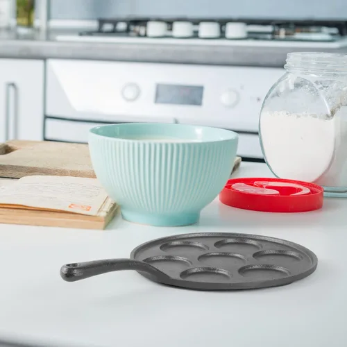 Miniatura 7 de Sartén para tortitas de panqueques de hierro fundido Commercial CHEF, plancha para panqueques tipo dólar de plata, fácil de limpiar y calienta