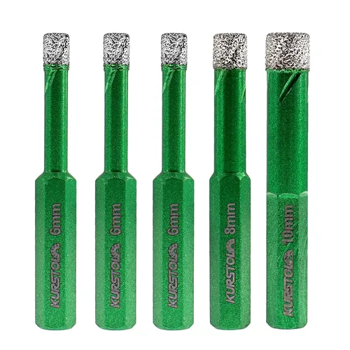 Miniatura 28 de Juego de brocas de diamante – Broca de azulejos de 1/4 5/16 pulgadas para azulejos de porcelana, cerámica, granito y mármol, vástago hexagonal