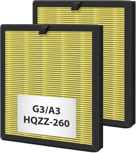 Miniatura 11 de Paquete de 2 filtros de repuesto G3 A3 para purificador de aire AME=EU G3 Sferf-30 (FXAP2W). Compatible con filtro VEWIOR A3 A3N. Para Tailulu