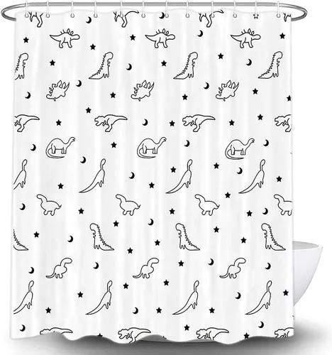 Miniatura 12 de Cortina de ducha con diseño de mariposas, diseño floral, moderna, femenina, para baño, accesorios de baño para niños con ganchos, 47 x 64 pulgadas