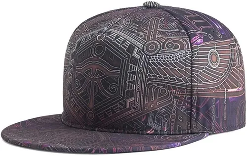 Miniatura 32 de Quanhaigou - Gorra con visera para hombre y mujer, estilo Hip Hop, con visera plana colorida, gorra de béisbol ajustable para adolescentes Coco Rojo