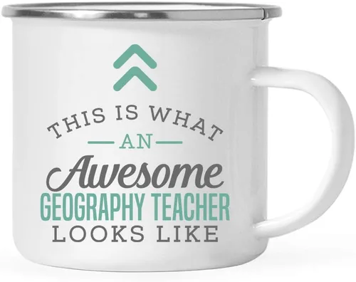 Andaz Press Taza de café de acero inoxidable de 11 onzas, regalo de «This is What an Awesome Geography Teacher», 1 paquete, ideas de regalo de