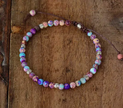 Miniatura 124 de ZOSOJONA - Pulseras bohemias hechas a mano de piedra natural, que dan vuelta, con cuentas de cristal de turquesa