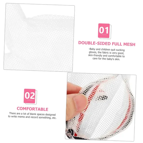 Miniatura 6 de Protector de pulgar para bebé, guantes para chupar los dedos, cómodos y respetuosos con la piel, color aleatorio