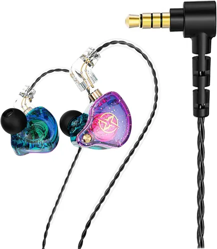 Miniatura 10 de FEDAI DX2 - Auriculares con monitor de oído, sonido superior con cable con controlador dual dinámico, auriculares profesionales con aislamiento
