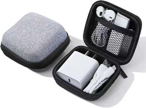 Miniatura 11 de Estuche para cargador, mini estuche organizador de cables, bolsa de bolsa, organizador de cargador pequeño, bolsa de transporte de almacenamiento