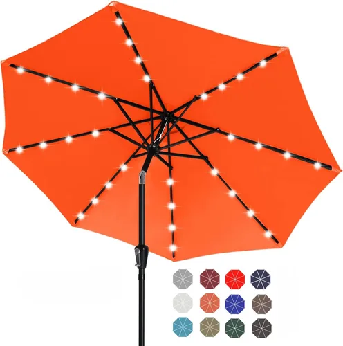 Miniatura 49 de ABCCANOPY Sombrillas solares duraderas para patio con 32 luces LED de 7.5 pies (beige claro)