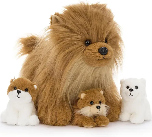 Miniatura 35 de Tezituor Juego de 5 lagartos de peluche realistas con bebés, 26.4 pulgadas, gran peluche de dragón barbudo, juguete de juguete para niños