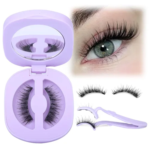 Miniatura 18 de LANFLOWER Pestañas postizas de aspecto natural 3D, pestañas de visón sintético esponjosas, pestañas de volumen de 0.787 in, pestañas hechas a mano