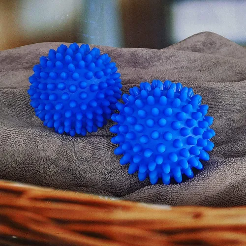 Miniatura 5 de Paquete de 4 bolas para secadora – Bolas de secado reutilizables no tóxicas (azul)