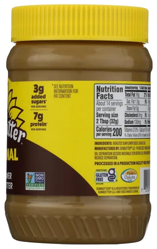 Miniatura 8 de Untable de semillas de girasol SunButter Natural 1 tarro de plástico de 16 onzas