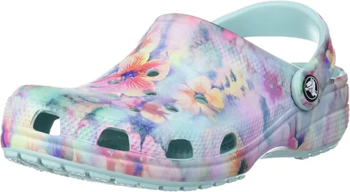 Miniatura 88 de Zuecos Crocs clásicos con diseño de teñido anudado marmoleado para mujer