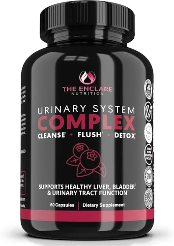 THE ENCLARE NUTRITION D Manosa con pastillas de arándano, apoyo para la salud del tracto urinario, riñón, vejiga, limpieza del hígado,