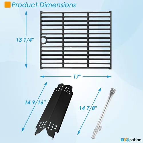 Miniatura 6 de Kit de piezas de repuesto BBQration para Nexgrill de 5 quemadores 720-0888 720-0888N 720-0888A, de 4 quemadores 720-0830H 720-0830, rejilla