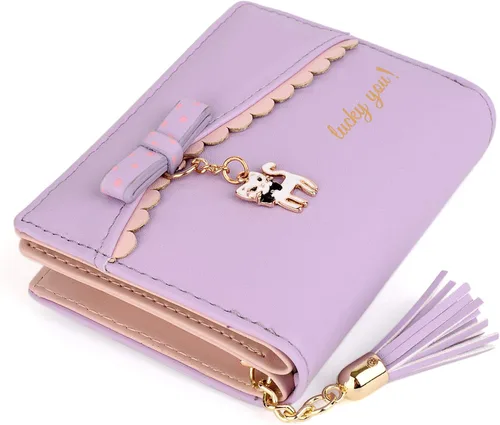 Miniatura 5 de UTO Wallet for Girls PU Leather Card Holder Organizer Women Small Cute Coin Purse Orange