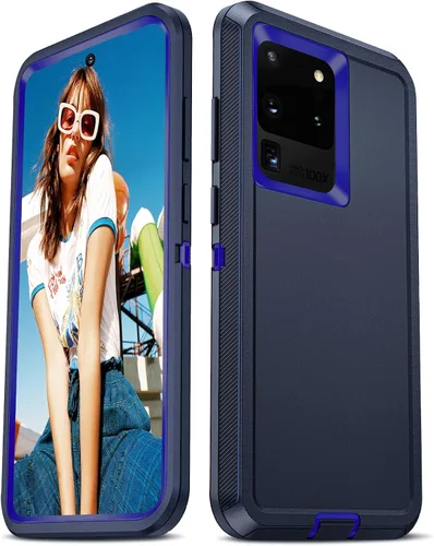 Miniatura 40 de LeYi Funda compatible con Samsung Galaxy S20 Ultra: funda resistente 3 en 1 para Samsung S20 Ultra, funda de grado militar a prueba de golpes