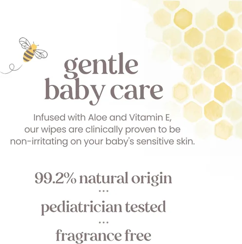 Miniatura 6 de Burt's Bees Toallitas para bebés, sin perfume naturales para pieles sensibles con aloe y vitamina E - 72 toallitas para bebés - Paquete de 10