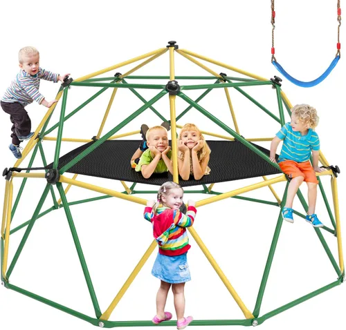 Miniatura 9 de GIKPAL Cúpula de Escalada, Cúpula Geométrica de 6 Pies Mejorada con Agarre para Escalada para Niños, Equipo de Juego para Interiores y Exteriores