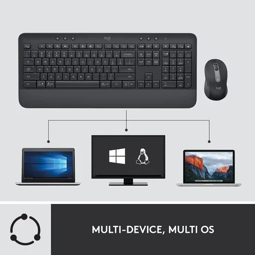 Miniatura 4 de Logitech Signature MK650 Combo para Negocios, Mouse y Teclado Inalámbricos, Logi Bolt, Bluetooth, SmartWheel, Certificado Globalmente, Grafito