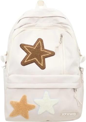 Miniatura 5 de Y2k - Mochila con colgante kawaii con diseño de estrellas estéticas, bonita bolsa para computadora portátil de preppy, suministros de regreso a