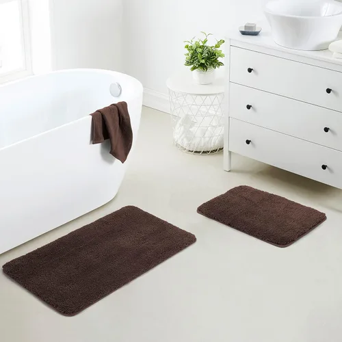 Miniatura 11 de YHF - Alfombras de baño de 20 x 32 pulgadas, extra gruesas y suaves, de microfibra peluda, lavables a máquina, alfombras de baño absorbentes, tapete