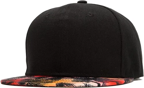 Quanhaigou - Gorra con visera para hombre y mujer, estilo Hip Hop, con visera plana colorida, gorra de béisbol ajustable para adolescentes Coco Rojo