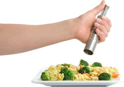 Miniatura 3 de Molinillo moderno de sal con botón pulsador, molinillo de pimienta, accesorios de cocina originales Grind Gourmet para bombear y moler, molinillo